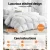 Giselle Bedding 500GSM King Goose Down Feather Quilt – 95% Feather, 5% Down, 100% Cotton Cover, Winter Warmth, White