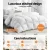 Giselle Bedding 500GSM Goose Down Feather Quilt Queen Size – 100% Cotton Cover, Winter Warmth, Breathable, White