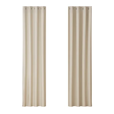 Artiss Blockout Curtains, Triple Weave Fabric, 140x230cm, Beige, Noise Reducing, Thermal Insulating, Easy Install