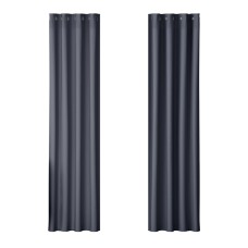 Artiss Blockout Curtains, Triple Weave Fabric, 140x230cm, Charcoal, Thermal Insulation, Noise Reduction, 2 Panels