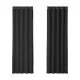 Artiss Blockout Curtains, Triple Weave Fabric, Eyelet, 180x213cm, Black, Thermal Insulation, Noise Reduction, 2 Panels