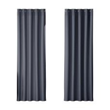 Artiss Blockout Curtains, Triple Weave Fabric, 180x213cm, Charcoal, Thermal Insulation, Noise Reduction, Eyelet Design
