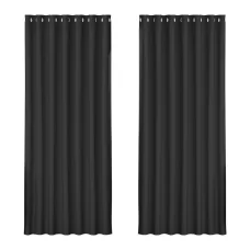 Artiss Blockout Curtains, Triple Weave Fabric, 240x230cm, Black, Thermal Insulation, Noise Reduction, Easy Install