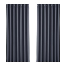 Artiss Blockout Curtains, Triple Weave Fabric, Eyelet, 240x230cm, Charcoal, Thermal Insulation & Noise Reduction