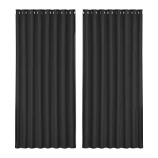 Artiss Blockout Curtains, Triple Weave Fabric, 300x230cm, Black, Eyelet, Thermal Insulation, Noise Reduction, 2 Panels