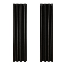 Artiss Blockout Curtains, Triple Weave Fabric, 140x230cm, Black, Thermal Insulation & Noise Reduction, Easy Install