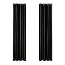 Artiss Blockout Curtains, Triple Weave Fabric, 140x230cm, Black, Thermal Insulation & Noise Reduction, Easy Install