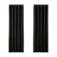 Artiss Blockout Curtains, Triple Weave Fabric, Eyelet, 180x213cm, Black, Noise Reduction & Thermal Insulation
