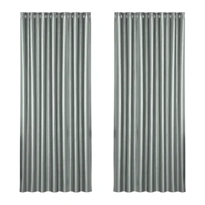 Artiss Blockout Curtains, Triple Weave Fabric, 240x230cm, Grey Shine, Thermal Insulation & Noise Reduction