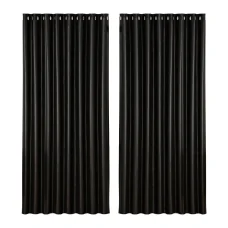 Artiss Blockout Curtains, Triple Weave Fabric, 300x230cm, Black, Thermal Insulation & Noise Reduction, Eyelet Design