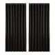 Artiss Blockout Curtains, Triple Weave Fabric, 300x230cm, Black, Thermal Insulation & Noise Reduction, Eyelet Design