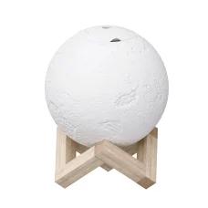 Devanti Aroma Diffuser Moon Lamp, PP/PVC, 880ml, White - 4-in-1 Humidifier, Purifier, Night Light, Quiet Operation