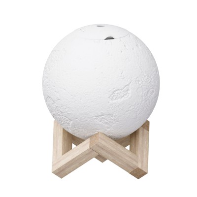Devanti Aroma Diffuser Moon Lamp, PP/PVC, 880ml, White - 4-in-1 Humidifier, Purifier, Night Light, Quiet Operation