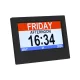 Artiss 7" Digital Day Clock - Multi-Functional Alarm, Calendar, Photo Frame, & Entertainment Hub - Black