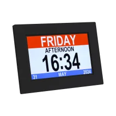 Artiss 8" Digital Day Clock - Multi-Function Alarm, Calendar, Photo Frame & Entertainment in Black