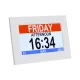 Artiss 8" Digital Day Clock - White: Multi-functional, Auto-Dimming, 21 Alarms, Global Language Support