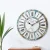 Artiss Wall Clock, MDF, 40CM, Turquoise, Rustic Country Design, Roman Numerals, Decorative Home Timepiece