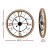 Artiss Wall Clock, Metal & MDF, 60CM, Black & Pine, Elegant Design with Bold Numerals, Easy Installation