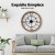 Artiss Wall Clock, Metal & MDF, 60CM, Black & Pine, Elegant Design with Bold Numerals, Easy Installation
