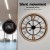 Artiss Wall Clock, Metal & MDF, 60CM, Black & Pine, Elegant Design with Bold Numerals, Easy Installation