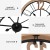 Artiss Wall Clock, Metal & MDF, 60CM, Black & Pine, Elegant Design with Bold Numerals, Easy Installation