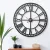 Artiss 80cm Large Black Metal Wall Clock - Vintage Northern European Design with 3D Roman Numerals and Metal Hands