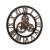 Artiss 60cm Retro Steampunk Wall Clock with Large Roman Numerals, Brown MDF, Metal Hands, Eco-Friendly Design