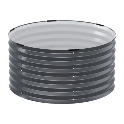 Green Fingers Raised Garden Bed 90x45cm Galvanised Steel Planter Box with Safe Rounded Edges and Easy Latch Assembly