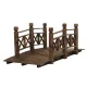 Gardeon Wooden Garden Decor Bridge, Fir Wood, 150cm, Rustic Arch Design, Weatherproof, 200kg Capacity