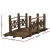 Gardeon Wooden Garden Decor Bridge, Fir Wood, 150cm, Rustic Arch Design, Weatherproof, 200kg Capacity