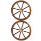 Gardeon Rustic Fir Wooden Wagon Wheel, 60cm Diameter, Weatherproof Outdoor/Indoor Decor, Set of 2, 1-Year Warranty