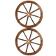 Gardeon Rustic Fir Wooden Wagon Wheel, 60cm Diameter, Weatherproof Outdoor/Indoor Decor, Set of 2, 1-Year Warranty