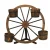 Gardeon 80cm Wooden Wagon Wheel Garden Decor Plant Stand - Rustic Fir Wood with Buckets, Weatherproof & Durable Gardeon 80cm Wooden Wagon Wheel Garden Decor Plant Stand - Rustic Fir Wood with Buckets, Weatherproof & Durable