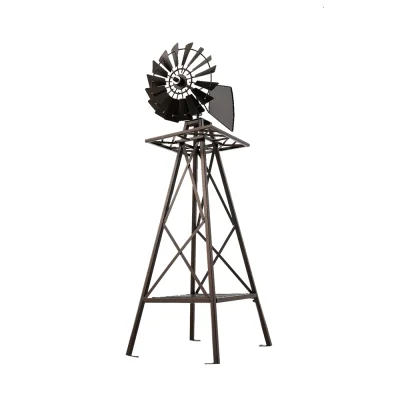 Gardeon 160cm Metal Garden Windmill with Weathervane - Rust-Proof Bronze Outdoor Decor, Sturdy & Weather-Resistant