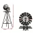 Gardeon 160cm Metal Garden Windmill with Weathervane - Rust-Proof Bronze Outdoor Decor, Sturdy & Weather-Resistant