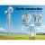 Gardeon 6FT Metal Garden Windmill Ornament 186cm Outdoor Decor with Weathervane, 12 Blades, Rust-Proof, Grey/Red