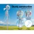 Gardeon 8FT 245cm Metal Garden Windmill Ornament, Weather Station, Rust-Proof Outdoor Decor with 12 Blades