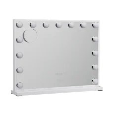 Embellir Makeup Mirror, Metal MDF, 58x45cm, White, Hollywood Vanity with LED Light, Touch Control, 10x Magnification