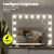 Embellir Makeup Mirror, Metal MDF, 58x45cm, White, Hollywood Vanity with LED Light, Touch Control, 10x Magnification
