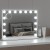 Embellir Makeup Mirror, Metal MDF, 58x45cm, White, Hollywood Vanity with LED Light, Touch Control, 10x Magnification
