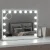 Embellir Makeup Mirror, Metal MDF, 58x45cm, White, Hollywood Vanity with LED Light, Touch Control, 10x Magnification