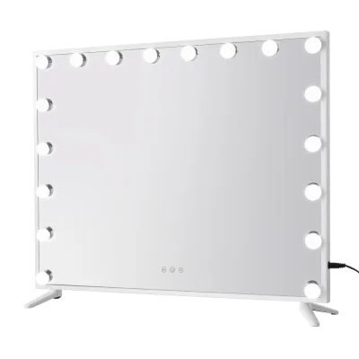 Embellir Makeup Mirror, Metal Frame, 80x65cm, White, Hollywood Vanity with LED Light, Touch Controls, 18 Bulbs