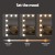 Embellir Bluetooth Makeup Mirror, Metal, 30x40cm, White, Hollywood Vanity with LED Light & Speaker, 360° Swivel