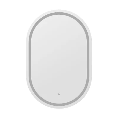 Embellir LED Wall Mirror, MDF & Glass, 50x75cm, Oval, Anti-Fog, Adjustable Light, Bathroom Vanity Decor