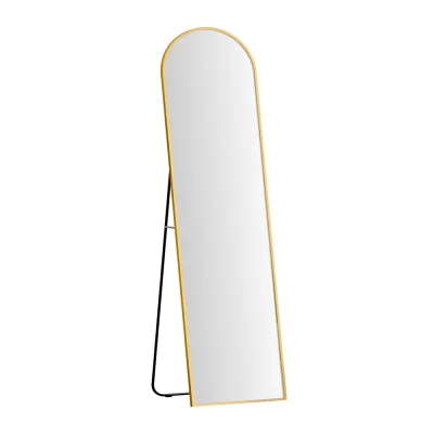 Embellir 160cm Arched Full Length Mirror with Gold Aluminium Frame – Modern Shatterproof Glass for Bedrooms & Entryways