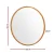 Embellir Round Wall Mirror, Solid Wood Frame, 80cm Diameter, Premium Clarity, Elegant Home Decor, Easy Installation