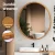 Embellir Round Wall Mirror, Solid Wood Frame, 80cm Diameter, Premium Clarity, Elegant Home Decor, Easy Installation