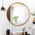 Embellir Round Wall Mirror, Solid Wood Frame, 80cm Diameter, Premium Clarity, Elegant Home Decor, Easy Installation