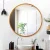 Embellir Round Wall Mirror, Solid Wood Frame, 80cm Diameter, Premium Clarity, Elegant Home Decor, Easy Installation