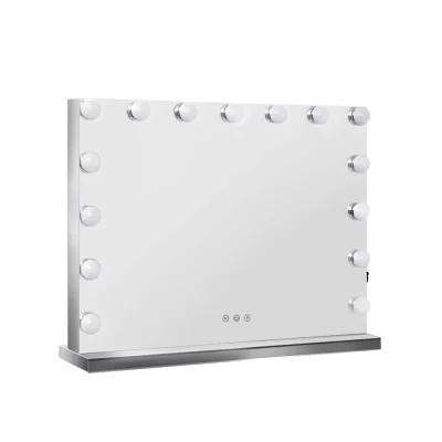 Embellir Makeup Mirror, Aluminium Frame, 58x46cm, LED Light, Touch Controls, Hollywood Vanity, Tabletop or Wall Mount Embellir Makeup Mirror, Aluminium Frame, 58x46cm, LED Light, Touch Controls, Hollywood Vanity, Tabletop or Wall Mount